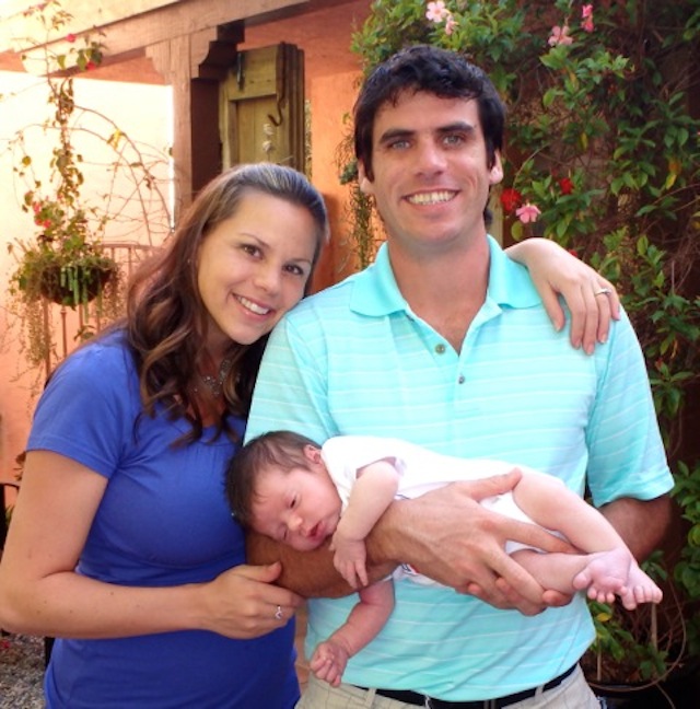 Dr. K, his wife Karen, and their newborn Jordan. 
